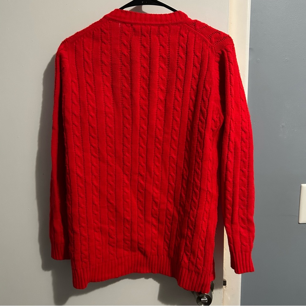 VINTAGE Sweater Girl of California Red Cadigan - Picture 3 of 3